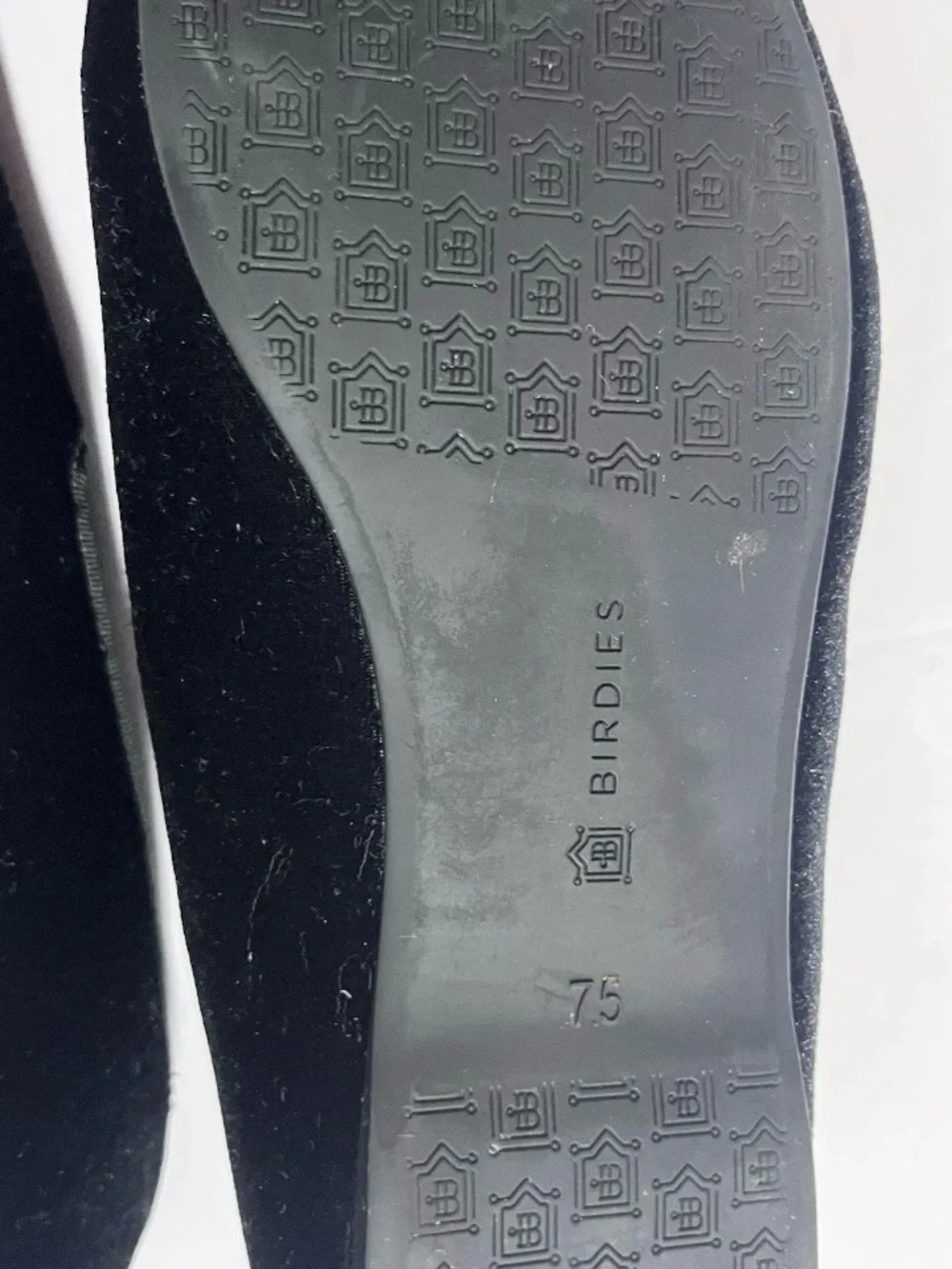 Birdies The Starling Loafers Women’s Size 7.5 black velvet flat shoes